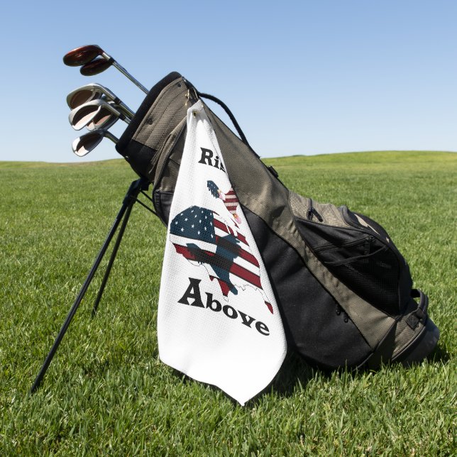 Rise above  golf towel (Green)