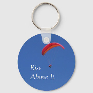 'Rise Above It' Paragliding Keychain