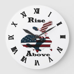 Rise above  large clock