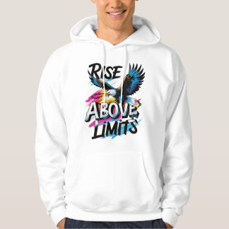 Rise Above Limits | Bold Eagle Motivational Hoodie