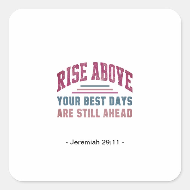 Rise Above: New Beginnings Unwritten Chapters Ahed Square Sticker (Front)