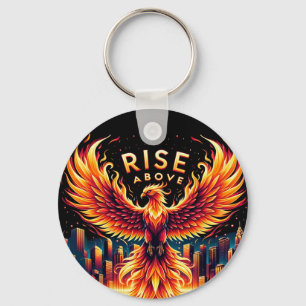 Rise Above Phoenix Fire Key Ring