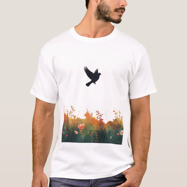 Rise Above War – Peace Dove Graphic Tee (Front)