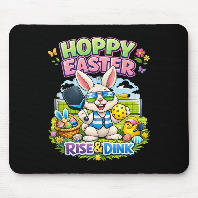 Rise And Dink Pickleball Player Easter – Funny Cut Mouse Mat (Front)