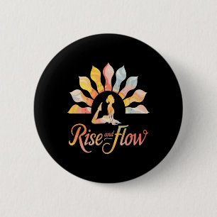 Rise And Flow Yoga Sunrise Meditation Lance Harmon 6 Cm Round Badge