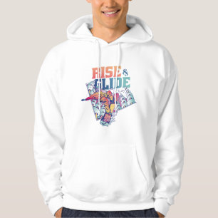 Rise And Glide Snowboard Adventure Art Hoodie