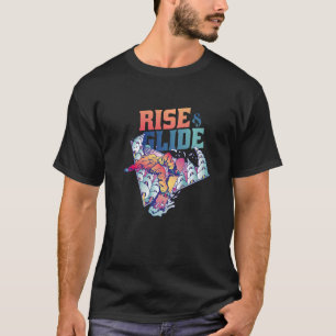 Rise and glide Winter Sport Mountain Snowboard Ski T-Shirt
