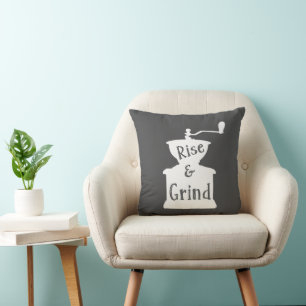 Rise and Grind Coffee Cushion