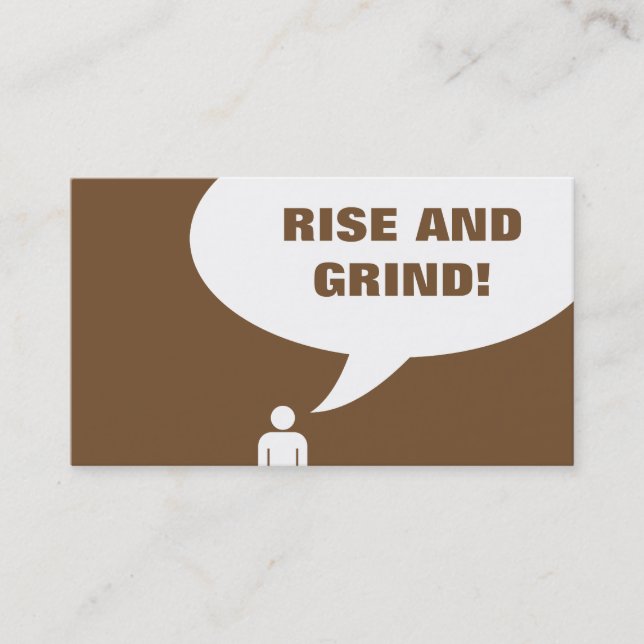 rise and grind coffee punch card (Front)