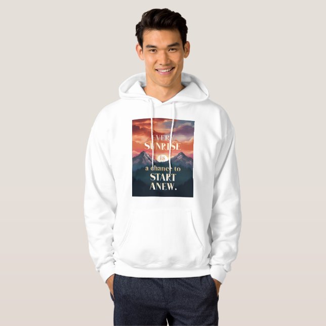 Rise and Renew: Inspirational Sunrise Hoodie (Front Full)