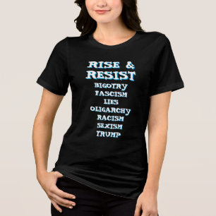 Rise and Resist Anti Donald Trump Tri-Blend Shirt