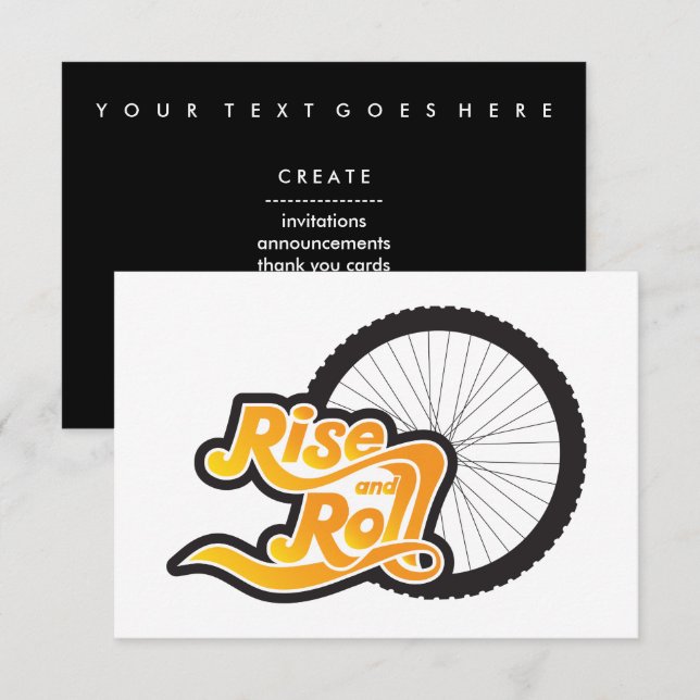 rise and roll cycle invitation (Front/Back)