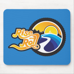 rise and roll cyclist mouse mat