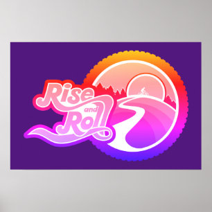 rise and roll cyclist poster