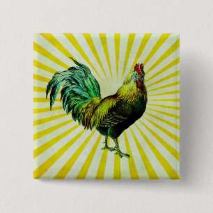 Rise and Shine 15 Cm Square Badge