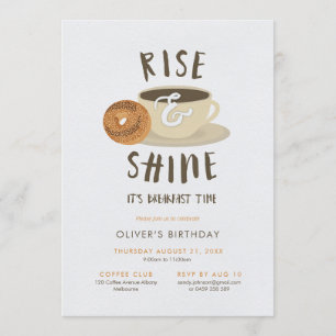 Rise and Shine Birthday Breakfast Invitation