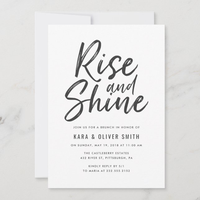 Rise and Shine Brunch Invitation (Front)