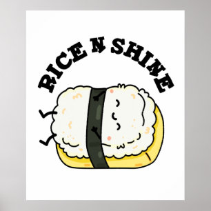 Rise And Shine Cute Sushi Pun Poster