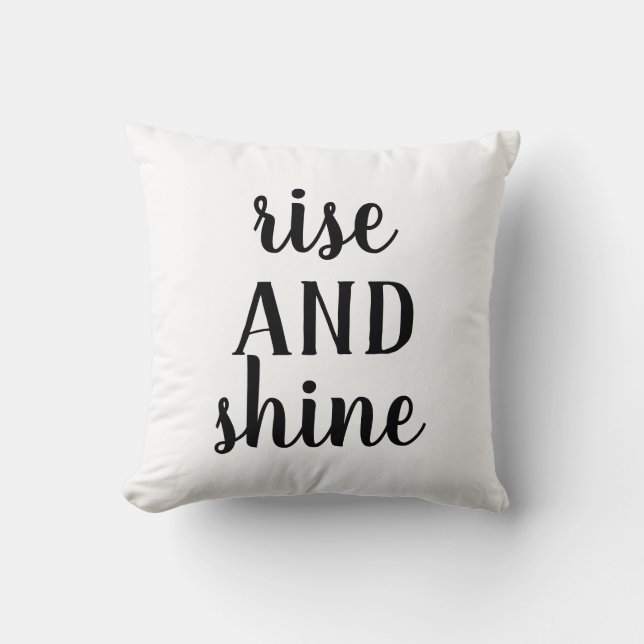 Rise and Shine | Editable Colours | Farmhouse Cushion (Front)