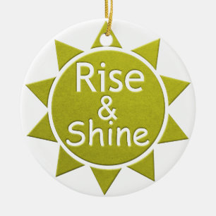 Rise And Shine Paper Cut Art Print Ceramic Tree Decoration