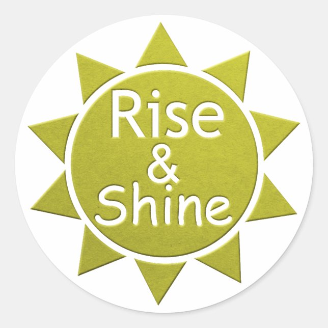 Rise And Shine Paper Cut Art Print Classic Round Sticker (Front)