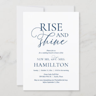 Rise and Shine, Post wedding Brunch Celebration In Invitation
