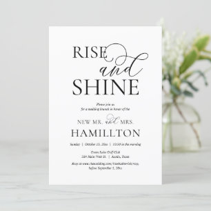 Rise and Shine, Post wedding Brunch Celebration In Invitation