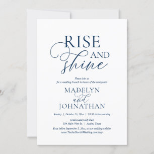 Rise and Shine, Post wedding Brunch Celebration Invitation