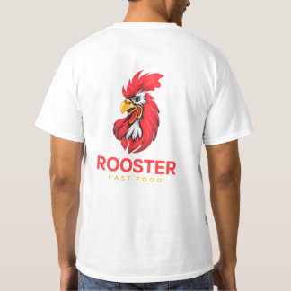 "Rise and Shine: RoosterLon Print T-Shirt" T-Shirt