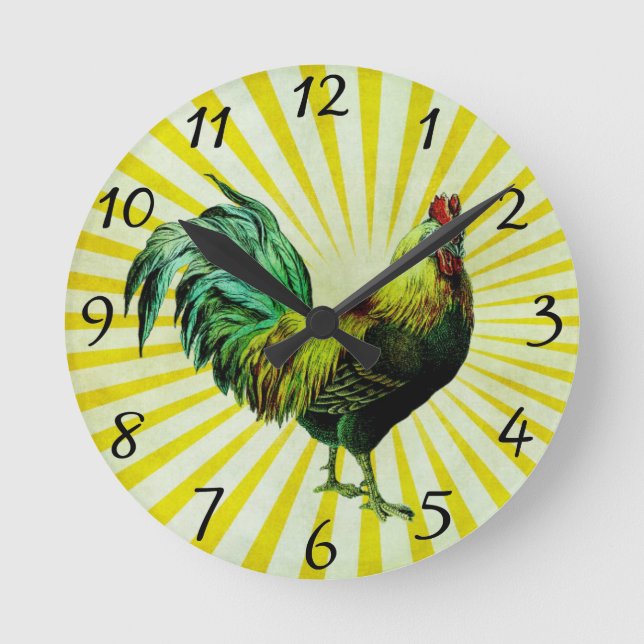 Rise and Shine Round Clock (Front)