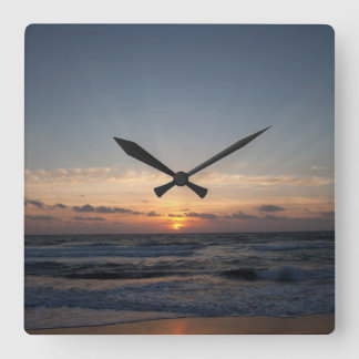 Rise and Shine Time Square Wall Clock