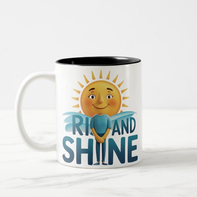 Rise and Shine Two-Tone Coffee Mug (Left)