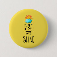 Rise and Shine Typography With Sun and Cloud
