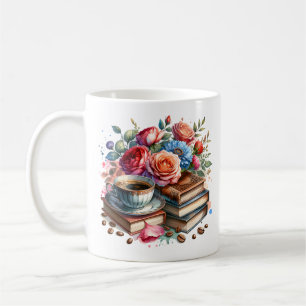 Rise and Shine Vintage Coffee Cup and Flowers