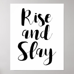 Rise and Slay Boss Babe Girl Boss Poster