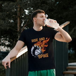 Rise and Spike Funny Volleyball T-Shirt