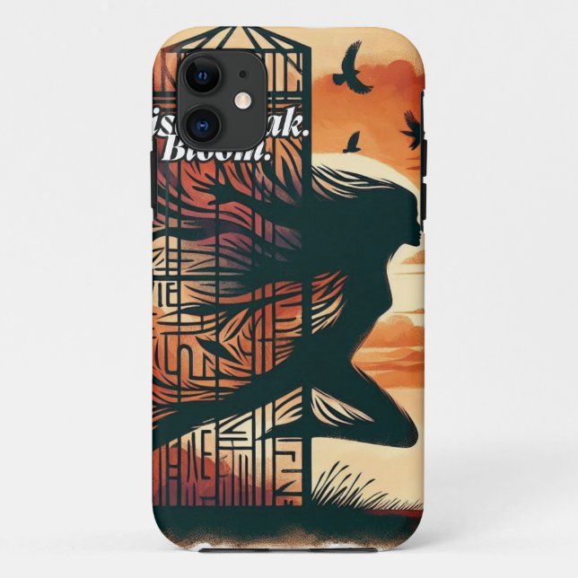 Rise Break Bloom – Powerful quote art for blooming Case-Mate iPhone Case (Back)