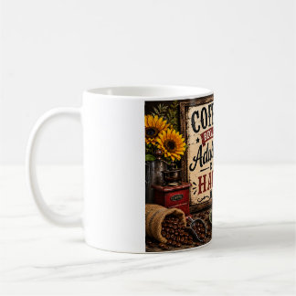 Rise & Caffeinate – Funny Rooster Coffee Design Mug
