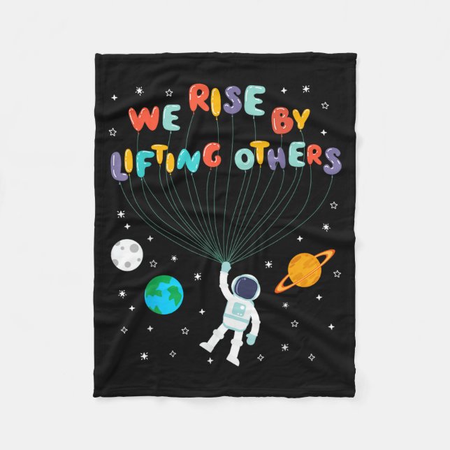 Rise Children Apparel Uni-kids Black Small We Rise Fleece Blanket (Front)