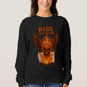 Rise From The Ashes – Flaming Skull with Fiery  Sweatshirt