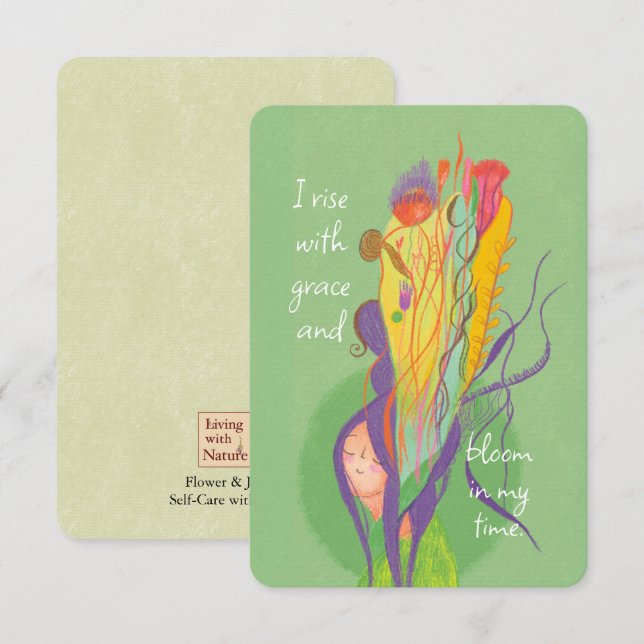 Rise in Bloom – Empowerment Affirmation personaliz Card (Front/Back)