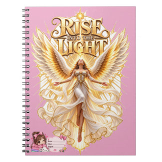 Rise Into The Light Angel Aesthetic Spiral Noteboo Notebook
