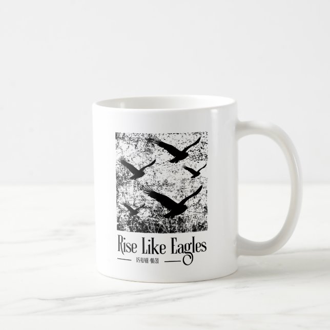 Rise Like Eagles – Isaiah 40:31 Coffee Mug (Right)