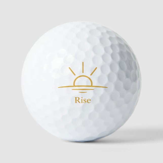 Rise — Minimalist Sunrise Golf Balls (Front)