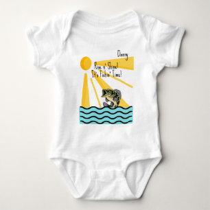 "Rise n' Shine! It's Fishn' Time!" Custom Baby Bodysuit