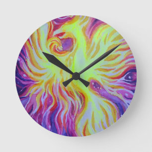 Rise of a Phoenix Round Clock