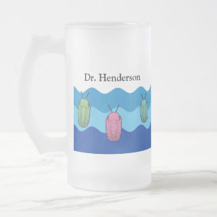 Rise of the Trilobites- Prehistoric Animal Frosted Glass Beer Mug