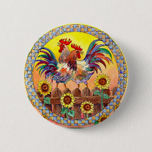 RISE & SHINE by SHARON SHARPE 6 Cm Round Badge