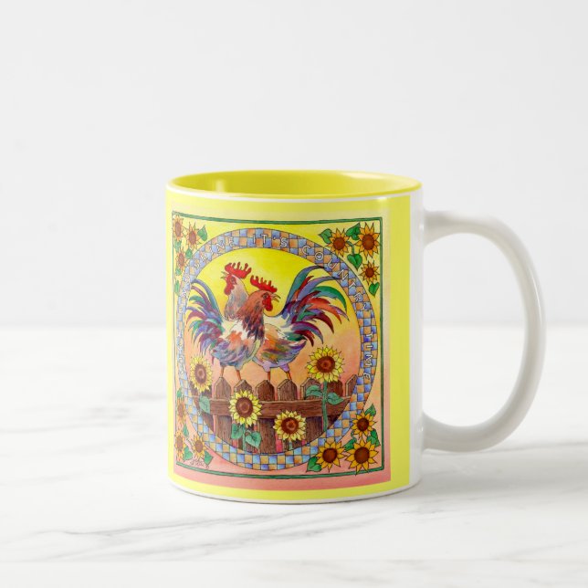 RISE & SHINE by SHARON SHARPE Two-Tone Coffee Mug (Right)