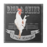 Rise & Shine Rooster Tile<br><div class="desc">Rise & Shine Rooster. Artist: Redstreake. Image ID: 152147D.</div>